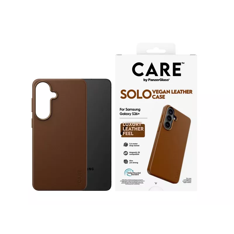 CARE by PanzerGlass Solo Case do Samsung Galaxy S26 Plus - Brązowy