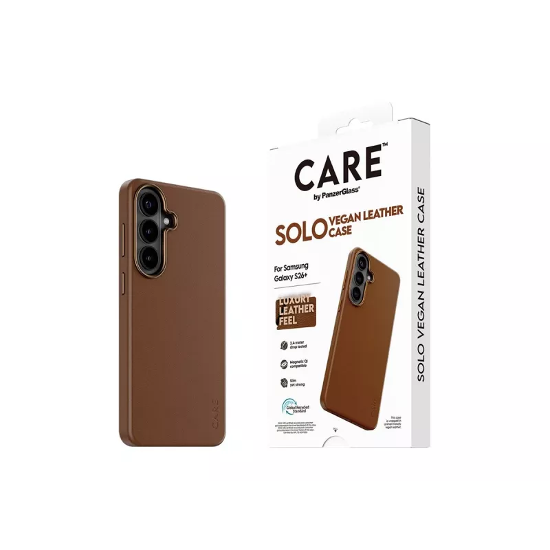 CARE by PanzerGlass Solo Case do Samsung Galaxy S26 Plus - Brązowy