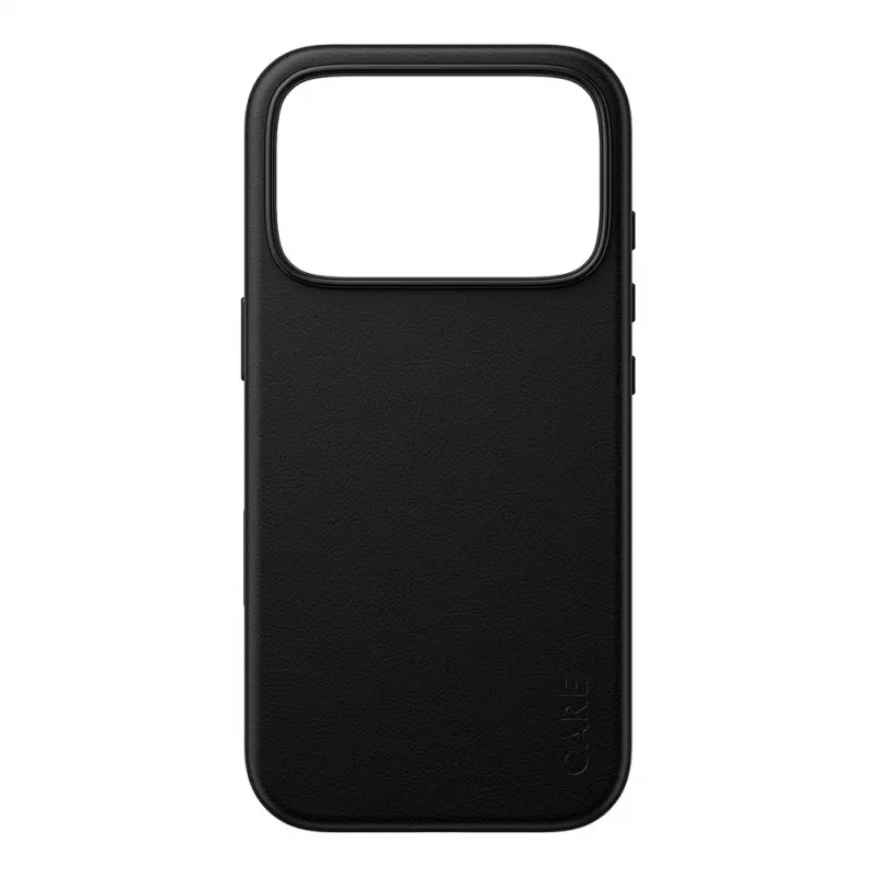 Etui CARE by PanzerGlass Solo z wegańskiej skóry, czarne, z MagSafe dla iPhone 17 Pro