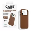 Etui CARE by PanzerGlass Solo z wegańskiej skóry, brązowe, z MagSafe, do iPhone 17 Pro