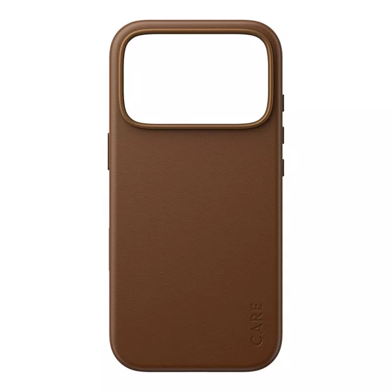 Etui CARE by PanzerGlass Solo z wegańskiej skóry, brązowe, z MagSafe, do iPhone 17 Pro