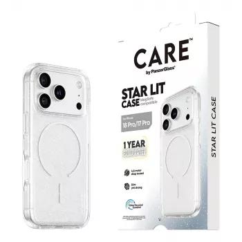 Etui CARE by PanzerGlass Star Lit z MagSafe do iPhone 17 Pro – przezroczyste