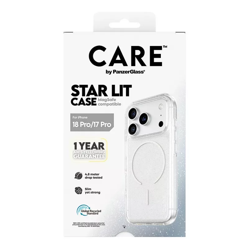 Etui CARE by PanzerGlass Star Lit z MagSafe do iPhone 17 Pro – przezroczyste