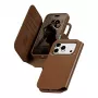 CARE by PanzerGlass Tango etui 2 w 1 z portfelem brązowe z MagSafe dla iPhone 17 Pro