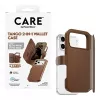 Etui portfel CARE by PanzerGlass Tango 2-w-1 brązowe z MagSafe dla iPhone 17 Pro Max