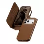 Etui portfel CARE by PanzerGlass Tango 2-w-1 brązowe z MagSafe dla iPhone 17 Pro Max