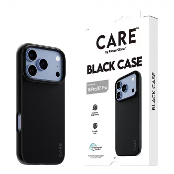 Etui CARE by PanzerGlass TPU Czarne iPhone 17 Pro