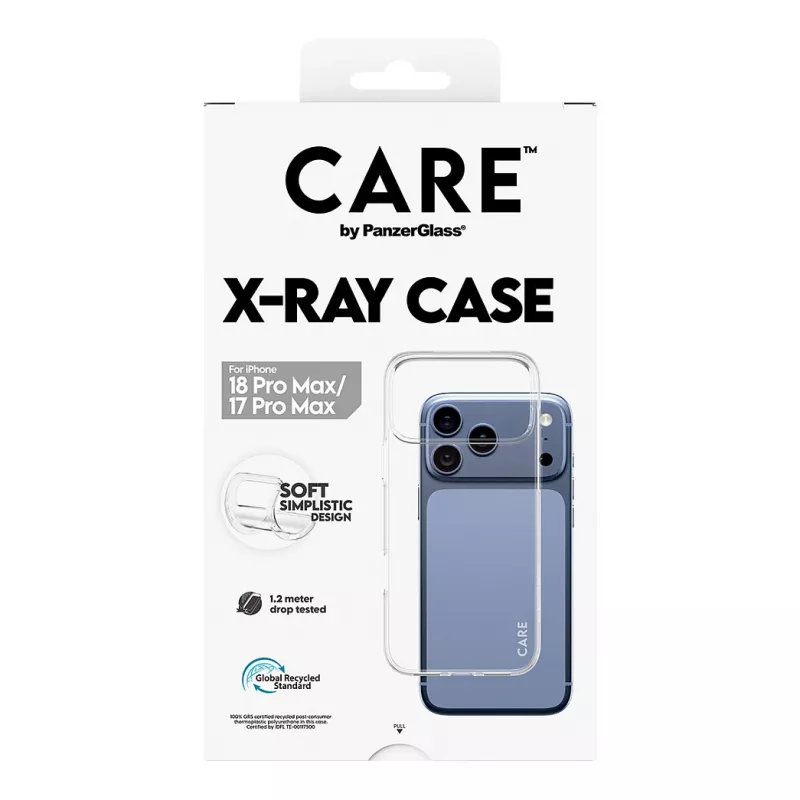 Etui CARE by PanzerGlass X-Ray do iPhone 17 Pro Max – przezroczyste