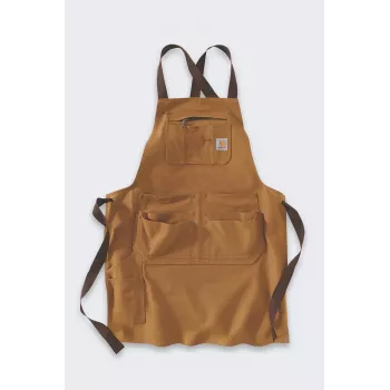 Fartuch z napierśnikiem Carhartt Duck Brown z potrójnymi szwami i 7 kieszeniami