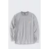 Carhartt Męska koszulka z długim rękawem i kieszenią, średniej grubości, kolor Heather Grey, rozmiar XL