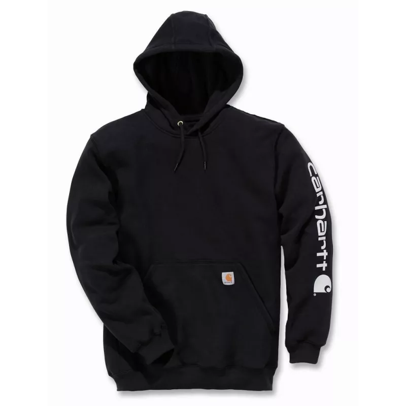 Carhartt Mid Signature Sleeve Logo Sweatshirt Black