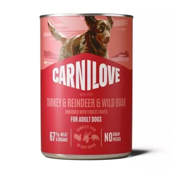 CARNILOVE puszka dla psa z indykiem, reniferem i dzikiem 400g