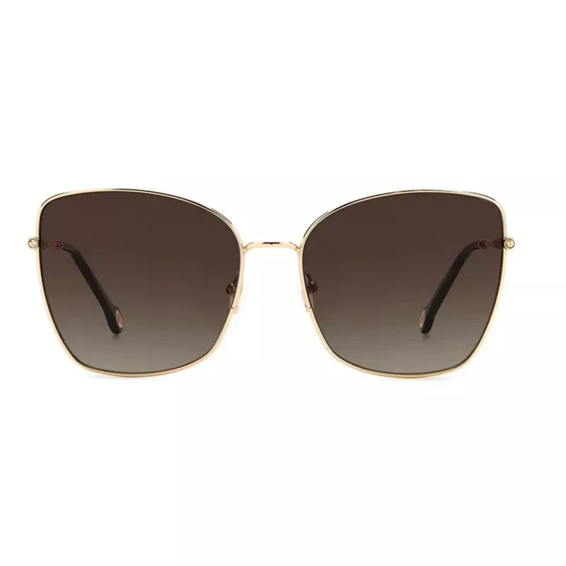 Okulary przeciwsłoneczne CAROLINA HERRERA HER0133S000 dla kobiet - czarna oprawka acetatowa, szare soczewki gradientowe, 59 mm