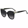 Okulary przeciwsłoneczne CAROLINA HERRERA HER0134S807 dla kobiet - czarna oprawka acetatowa, szare soczewki poliwęglanowe, 55/21/145 mm
