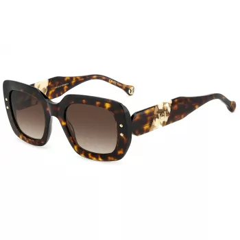 Okulary przeciwsłoneczne Carolina Herrera HER0186SC9K dla kobiet - Oprawka acetatowa, geometryczna - Soczewki 52mm - UV400