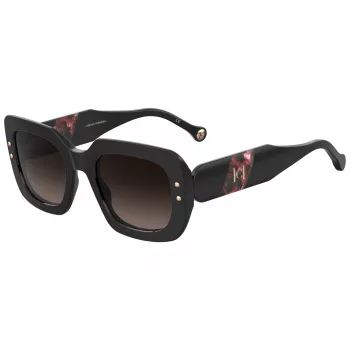Carolina Herrera HER0186SGUU Damskie Okulary Przeciwsłoneczne Kwadratowe Havana Brązowy Gradient 52mm