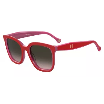 Okulary przeciwsłoneczne Carolina Herrera HER0225GS45X damskie, oprawka Havana acetatowa, soczewki gradientowe szare 54mm