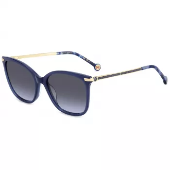 Okulary przeciwsłoneczne CAROLINA HERRERA HER0261GSPJP dla kobiet - oprawka Havana Brown z acetatu, soczewki brązowe gradientowe, 55mm