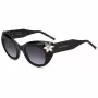 Okulary przeciwsłoneczne CAROLINA HERRERA damskie kocie oko HER0215S807 - czarna oprawka acetatowa, szare soczewki poliwęglanowe, 50mm