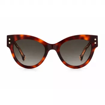 Okulary przeciwsłoneczne damskie CAROLINA HERRERA CH-0009-S-05L – oprawka Havana/Brązowa z brązowymi soczewkami gradientowymi (54/19/145 mm)