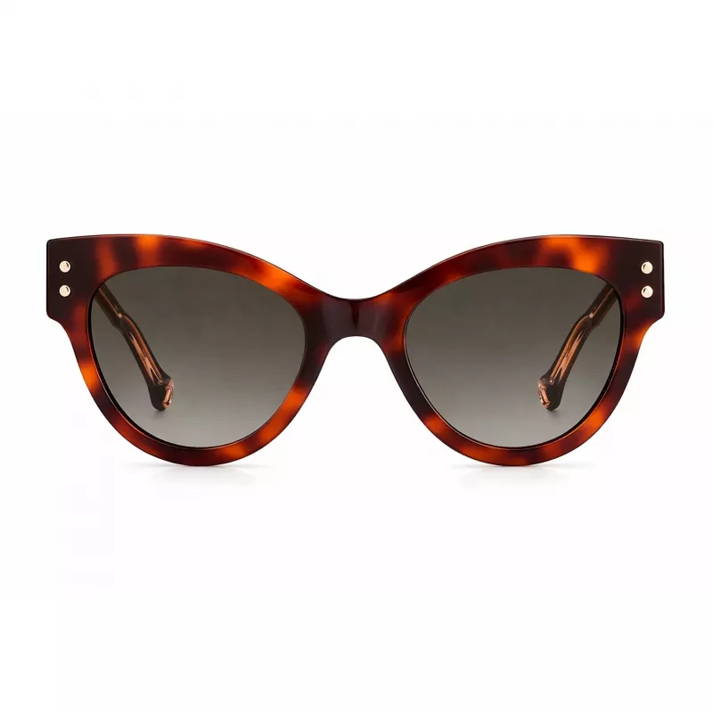 Okulary przeciwsłoneczne damskie CAROLINA HERRERA CH-0009-S-05L – oprawka Havana/Brązowa z brązowymi soczewkami gradientowymi (54/19/145 mm)