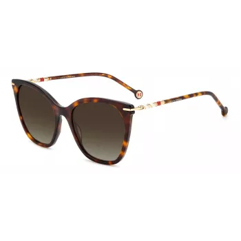 Okulary przeciwsłoneczne Carolina Herrera damskie HER0091S05L Cat Eye Acetate Czarny Szary Gradient 56/20/145 mm