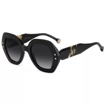 Okulary przeciwsłoneczne CAROLINA HERRERA HER0126SWR7 dla kobiet - oprawka Havana acetatowa, soczewki brązowe gradientowe, 52 mm