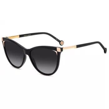 Okulary przeciwsłoneczne CAROLINA HERRERA HER0141SKDX - Kwadratowa oprawka acetatowa, soczewki gradientowe, ochrona UV400, 57 mm