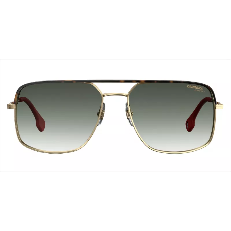 CARRERA 152-S-RHL-9K Męskie okulary przeciwsłoneczne prostokątne - czarna oprawka, szare szkła 60/17/145 mm
