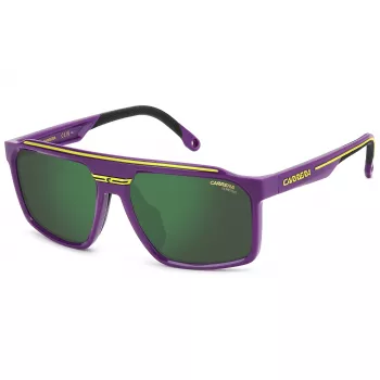 CARRERA MAN CSPORT04S83W Okulary przeciwsłoneczne Prostokątne Sportowe Pełna oprawka Czarny Szary 59/17/145 mm UV400