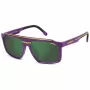 CARRERA MAN CSPORT04S83W Okulary przeciwsłoneczne Prostokątne Sportowe Pełna oprawka Czarny Szary 59/17/145 mm UV400
