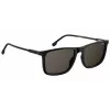 CARRERA Unisex Okulary Przeciwsłoneczne 231-S-807-IR (55/18/145 mm) Czarna Oprawka Acetatowa Szaro-Srebrne Lustrzane Szkła