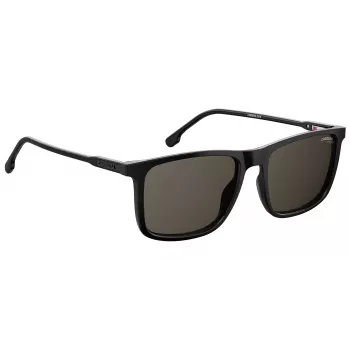 CARRERA Unisex Okulary Przeciwsłoneczne 231-S-807-IR (55/18/145 mm) Czarna Oprawka Acetatowa Szaro-Srebrne Lustrzane Szkła