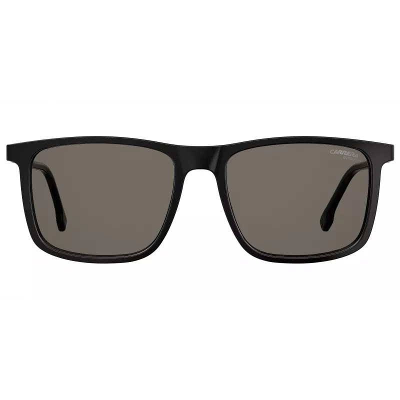 CARRERA Unisex Okulary Przeciwsłoneczne 231-S-807-IR (55/18/145 mm) Czarna Oprawka Acetatowa Szaro-Srebrne Lustrzane Szkła