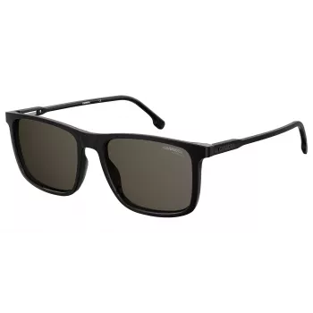 CARRERA Unisex Okulary Przeciwsłoneczne 231-S-807-IR (55/18/145 mm) Czarna Oprawka Acetatowa Szaro-Srebrne Lustrzane Szkła