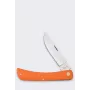 Case Sod Buster SS Pomarańczowy Nóż Składany - Ostrze Skinner ze Stali Nierdzewnej Chirurgicznej Tru-Sharp, Pomarańczowa Rękojeść Syntetyczna, Slip Joint, Nail Nick, Produkt USA