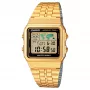 CASIO A500WGA-1 Męski Zegarek Cyfrowy 39mm Stal Nierdzewna Złoty