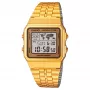 CASIO A500WGA-9 Męski Cyfrowy Zegarek Kwarcowy 39mm Złoty Stal Nierdzewna