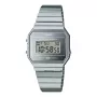CASIO A700WEV-7A Uniseksowy Cyfrowy Zegarek Kwarcowy Srebrny Stal Nierdzewna 37,4mm