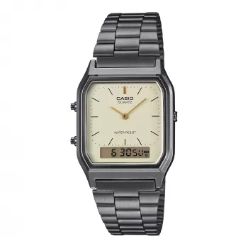 CASIO AQ-230GG-9A Unisex Zegarek Analogowo-Cyfrowy, 38,8mm, Kolor Gunmetal i Złoty