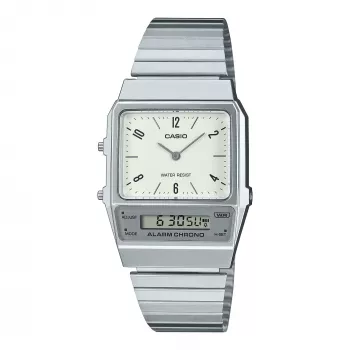 CASIO AQ-800E-7A2EF Unisex Zegarek Analogowo-Cyfrowy, Srebrny, 32 mm