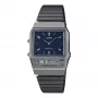 CASIO AQ-800EB-2AEF Zegarek Unisex Analogowo-Cyfrowy, 32mm, Niebieska Tarcza, Srebrna Bransoleta Mesh