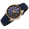 Casio Edifice EFV-150CL-2AVUEF Męski zegarek z niebieską tarczą i brązowym skórzanym paskiem