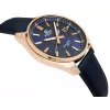 Casio Edifice EFV-150CL-2AVUEF Męski zegarek z niebieską tarczą i brązowym skórzanym paskiem