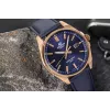 Casio Edifice EFV-150CL-2AVUEF Męski zegarek z niebieską tarczą i brązowym skórzanym paskiem
