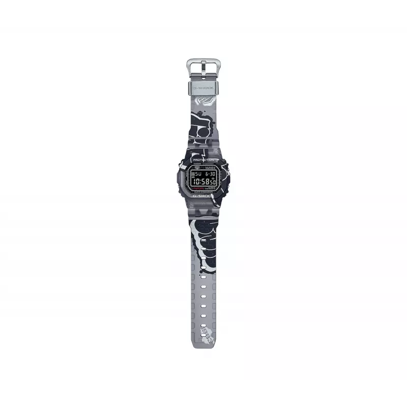 CASIO G-SHOCK DW-5000SS-1ER Męski Zegarek Cyfrowy 42,8 mm Czarna Stal Platerowana Jonowo