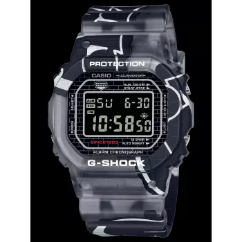 CASIO G-SHOCK DW-5000SS-1ER Męski Zegarek Cyfrowy 42,8 mm Czarna Stal Platerowana Jonowo