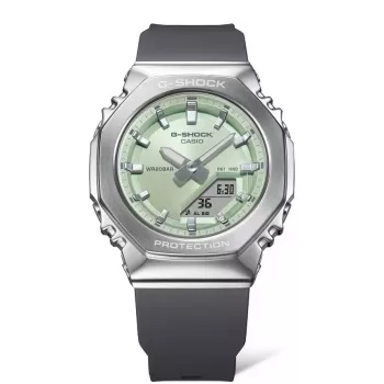 Zegarek CASIO G-SHOCK Damski GM-S2110-3AER Analogowo-Cyfrowy 42,9mm Zielony Żywica/Stal Nierdzewna
