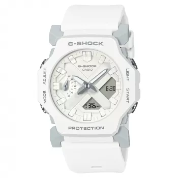 CASIO GA-2300-7AER Zegarek damski analogowo-cyfrowy, 42,9 mm, biały żywiczny