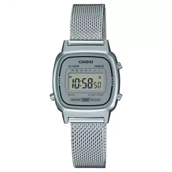 Zegarek cyfrowy damski CASIO LA670WEM-7DF srebrny 30,3 mm